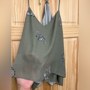 Maurices xl cami style top. Sage green print.